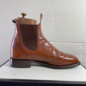 RM Williams Craftsman Chelsea Boots Brown Leather Pull On Men's Size 10.5 US